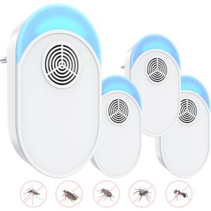 HÉLOISE Ultrasonic Mosquito Repellent Plug, Ultrasonic Mouse Fly 4 Packs, Effective Mouse Repellent Device for Repelling Rats, Spiders, Mosquitoes, Mice, HÉLOISE Ultrasonic Mosquito Repellent Plug, Ultrasonic Mouse Fly 4 Packs, Effective Mouse Repellent Device for Repelling Rats, Spiders, Mosquitoes, Mice,