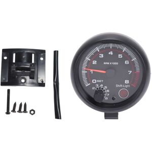 TLILY Universal 3.75 inch 12V White led Backlit Tachometer Gauge with Red Shift Light for Auto Gasoline Car, 0-8000 rpm TLILY Universal 3.75 inch 12V White led Backlit Tachometer Gauge with Red Shift Light for Auto Gasoline Car, 0-8000 rpm
