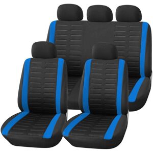 BEIJIYI Universal Black and Blue Car Seat Covers Universal Car Seat Cover Sets Front and Rear Seat Covers Interior Accessories BEIJIYI Universal Black and Blue Car Seat Covers Universal Car Seat Cover Sets Front and Rear Seat Covers Interior Accessories
