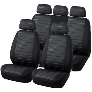 BEIJIYI Universal Car Seat Covers, Gray Full Set Universal Car Seat Covers, Fabric Seat Covers for Front and Rear Seats, Interior Accessories, 5 Pieces BEIJIYI Universal Car Seat Covers, Gray Full Set Universal Car Seat Covers, Fabric Seat Covers for Front and Rear Seats, Interior Accessories, 5 Pieces