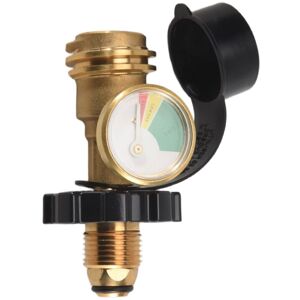 TLILY Universal Propane Tank Adapter with Gauge Converts QCC1/Type 1 Level Indicator for rv Campe, Cylinder TLILY Universal Propane Tank Adapter with Gauge Converts QCC1/Type 1 Level Indicator for rv Campe, Cylinder