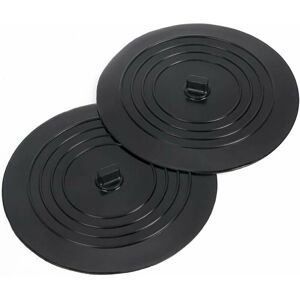 Hoopzi - Universal Silicone Rubber 6 Inch Drain Plug for Kitchen, Bathroom, Sink, Basin, Bathtub, Travel Drain Plug, 2-Piece Black Hoopzi - Universal Silicone Rubber 6 Inch Drain Plug for Kitchen, Bathroom, Sink, Basin, Bathtub, Travel Drain Plug, 2-Piece Black