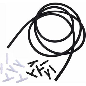 GOTRAYS Universal Windshield Wiper Hose Kit, Windshield Hose, 2 m Wiper Hose + 4 Pcs Hose Connector for Connecting Water Pump and Car Nozzles, Black, Five GOTRAYS Universal Windshield Wiper Hose Kit, Windshield Hose, 2 m Wiper Hose + 4 Pcs Hose Connector for Connecting Water Pump and Car Nozzles, Black, Five