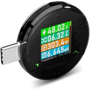 Tlily - usb c Power Meter Tester, usb Multimeter, Voltage Detector, Ammeter, Digital for Chargers, Power Bank Cable Tlily - usb c Power Meter Tester, usb Multimeter, Voltage Detector, Ammeter, Digital for Chargers, Power Bank Cable