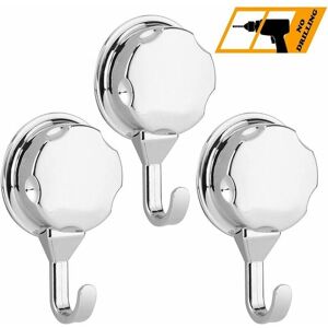 Hoopzi - Vacuum Suction Cup Hook, 3Pcs No Drilling Bathroom Wall Hanging Shower Towel Coat Bag Key Hanger Sucker Heavy Duty Garage Storage Organizer Hoopzi - Vacuum Suction Cup Hook, 3Pcs No Drilling Bathroom Wall Hanging Shower Towel Coat Bag Key Hanger Sucker Heavy Duty Garage Storage Organizer