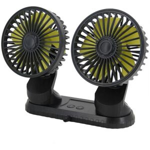 Serbia - Ventilateur de voiture d'été 10W, alimenté par usb, multi-angle rotatif, double tête, 3 vitesses, abs, accessoires de refroidissement de Serbia - Ventilateur de voiture d'été 10W, alimenté par usb, multi-angle rotatif, double tête, 3 vitesses, abs, accessoires de refroidissement de