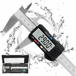 CYSLMUK Vernier Caliper, Digital Vernier Caliper 150mm Stainless Steel Large LCD Display Adjustable Accuracy 0.01mm, mm/inch conversion, Splashproof, CYSLMUK Vernier Caliper, Digital Vernier Caliper 150mm Stainless Steel Large LCD Display Adjustable Accuracy 0.01mm, mm/inch conversion, Splashproof,