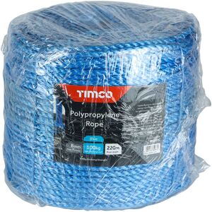 Timco - Blue Polypropylene Rope Long Coil - 8mm x 220m Timco - Blue Polypropylene Rope Long Coil - 8mm x 220m