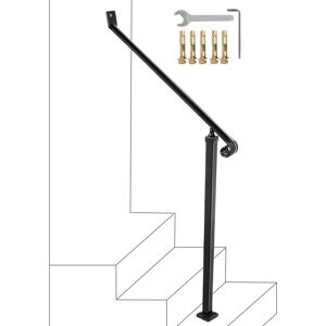 VEVOR 40mm Pipe Wrought Iron Handrail 2 Steps Handrails for Outdoor Steps Handrails Garden Railing Exterior Handrail Stair Railings for Steps with VEVOR 40mm Pipe Wrought Iron Handrail 2 Steps Handrails for Outdoor Steps Handrails Garden Railing Exterior Handrail Stair Railings for Steps with