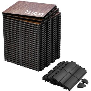 VEVOR Dance Floor Tiles, 12.4 x 12.4 in 25 Piece Interlocking Dance Flooring, Portable Dance Practice Floor with Cushioned Base (Oak Wood Grain, 25 sq. VEVOR Dance Floor Tiles, 12.4 x 12.4 in 25 Piece Interlocking Dance Flooring, Portable Dance Practice Floor with Cushioned Base (Oak Wood Grain, 25 sq.