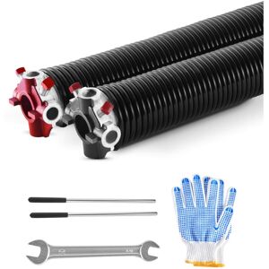 VEVOR Garage Door Torsion Springs, Pair of 0.234 x 2 x 31 in, 16000 Cycles, Electrophoresis Black Coated for Replacement, Garage Door Springs with VEVOR Garage Door Torsion Springs, Pair of 0.234 x 2 x 31 in, 16000 Cycles, Electrophoresis Black Coated for Replacement, Garage Door Springs with