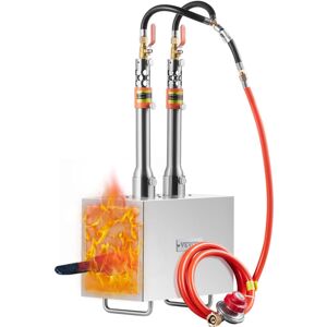 VEVOR Portable Propane Forge, 2 Burner Farrier Forge, 2600℉ Tool and Knife Making Blacksmithing Gas Forge, Large Capacity Square Stainless Steel Gas VEVOR Portable Propane Forge, 2 Burner Farrier Forge, 2600℉ Tool and Knife Making Blacksmithing Gas Forge, Large Capacity Square Stainless Steel Gas