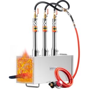 Vevor - Portable Propane Forge, 3 Burner Farrier Forge, 2600℉ Tool and Knife Making Blacksmithing Gas Forge, Large Capacity Square Stainless Steel Vevor - Portable Propane Forge, 3 Burner Farrier Forge, 2600℉ Tool and Knife Making Blacksmithing Gas Forge, Large Capacity Square Stainless Steel