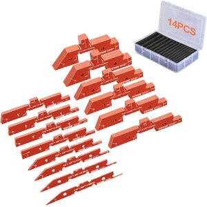 MOPHORN VEVOR Router Table Setup Bars, 14 pcs, Precision Aluminum Setup Blocks Height Gauge Set, with Laser Engraved Size Markings Storage Case, Measuring MOPHORN VEVOR Router Table Setup Bars, 14 pcs, Precision Aluminum Setup Blocks Height Gauge Set, with Laser Engraved Size Markings Storage Case, Measuring