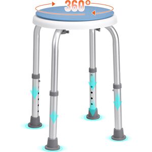 VEVOR Shower Chair 360 Degree Rotating, Adjustable Height Shower Stool Seat, Bath Chair for Inside Shower or Tub, Non-Slip Bench Bathtub Seat Stool VEVOR Shower Chair 360 Degree Rotating, Adjustable Height Shower Stool Seat, Bath Chair for Inside Shower or Tub, Non-Slip Bench Bathtub Seat Stool