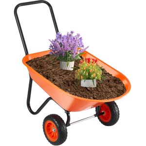 Vevor - Wheelbarrow Cart, 5 Cu. Ft. Load & 397 lbs Capacity, 2 Wheels Garden Dump Cart, Garden Wagon with Handle & 10' Wide Track Wheels, Easy Vevor - Wheelbarrow Cart, 5 Cu. Ft. Load & 397 lbs Capacity, 2 Wheels Garden Dump Cart, Garden Wagon with Handle & 10' Wide Track Wheels, Easy