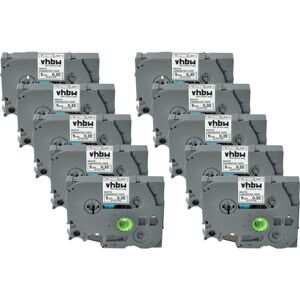 Vhbw - 10x Label Tape compatible with Brother pt D600, D600VP, D450, D450VP, H100LB, E100, E100VP Label Printer 8m x 9 mm, Black on White Vhbw - 10x Label Tape compatible with Brother pt D600, D600VP, D450, D450VP, H100LB, E100, E100VP Label Printer 8m x 9 mm, Black on White