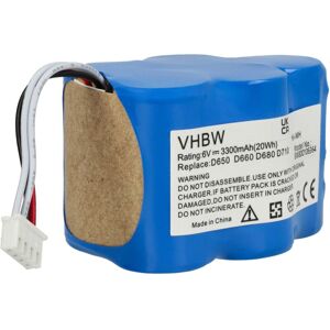 VHBW 1x Battery compatible with Ecovacs Deebot D66, D68, D650, D660, D680 Home Cleaner (3300mAh, 6 v, NiMH) - Replacement for 205-0001, 945-0005, VHBW 1x Battery compatible with Ecovacs Deebot D66, D68, D650, D660, D680 Home Cleaner (3300mAh, 6 v, NiMH) - Replacement for 205-0001, 945-0005,