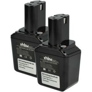 Vhbw - 2x Battery Replacement for Bosch 92955, BH964N, BH-964N, 3 607 300 502, 3607300502 for Power Tools (2100 mAh, NiMH, 9.6 v) Vhbw - 2x Battery Replacement for Bosch 92955, BH964N, BH-964N, 3 607 300 502, 3607300502 for Power Tools (2100 mAh, NiMH, 9.6 v)
