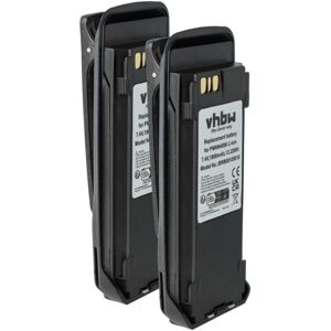 Vhbw - 2x Battery Replacement for Motorola PMNN4101A, PMNN4102A, PMNN4101 for Radio, Walkie-Talkie (1800 mAh, 7.4 v, Li-Ion) + Belt Clip Vhbw - 2x Battery Replacement for Motorola PMNN4101A, PMNN4102A, PMNN4101 for Radio, Walkie-Talkie (1800 mAh, 7.4 v, Li-Ion) + Belt Clip