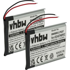 Vhbw - 2x Battery Replacement for Sony 1-756-920-21, 1-756-920-32, 1-756-920-31 for Wireless Headset Headphones (650 mAh, 3.7 v, Li-polymer) Vhbw - 2x Battery Replacement for Sony 1-756-920-21, 1-756-920-32, 1-756-920-31 for Wireless Headset Headphones (650 mAh, 3.7 v, Li-polymer)