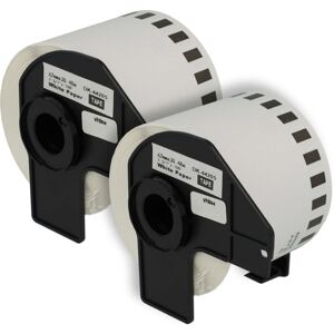 vhbw 2x Label Roll with Holder - 62mm x 30.48m - Compatible with Brother QL-500A - Premium, Removable White vhbw 2x Label Roll with Holder - 62mm x 30.48m - Compatible with Brother QL-500A - Premium, Removable White