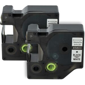 Vhbw - 2x Label Tape Replacement for Dymo 45803, D1, S0720830 for Label Printer 7m x 19 mm, Black on White Vhbw - 2x Label Tape Replacement for Dymo 45803, D1, S0720830 for Label Printer 7m x 19 mm, Black on White