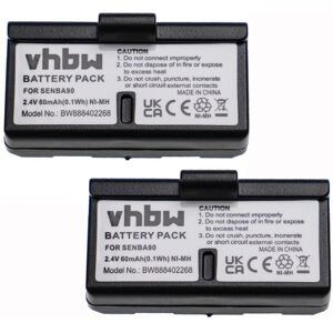 Vhbw - 2x Replacement Battery compatible with Sennheiser HDE1030, H200 HDI452-P, HDI1029 Wireless Headset Headphones (60mAh, 2.4 v, NiMH) Vhbw - 2x Replacement Battery compatible with Sennheiser HDE1030, H200 HDI452-P, HDI1029 Wireless Headset Headphones (60mAh, 2.4 v, NiMH)