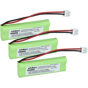 3x Battery compatible with Medion MD82622, MD83001, MD83022, MD83091, MD83166, MD83274, MD83542 Wireless Landline Phone (500 mAh, 2.4 v, NiMH) - Vhbw 3x Battery compatible with Medion MD82622, MD83001, MD83022, MD83091, MD83166, MD83274, MD83542 Wireless Landline Phone (500 mAh, 2.4 v, NiMH) - Vhbw