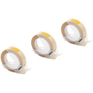Vhbw - 3x 3D Embossing Label Tape compatible with Dymo Label Buddy 20008, Mini, Maxi 1755 Label Printer 3m x 9 mm, White on Yellow Vhbw - 3x 3D Embossing Label Tape compatible with Dymo Label Buddy 20008, Mini, Maxi 1755 Label Printer 3m x 9 mm, White on Yellow