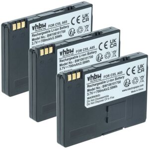 Vhbw - 3x Battery compatible with Siemens CL60, M55, MC60, C58, C60, S55, SC60 Wireless Landline Phone (700mAh, 3.7 v, Li-Ion) Vhbw - 3x Battery compatible with Siemens CL60, M55, MC60, C58, C60, S55, SC60 Wireless Landline Phone (700mAh, 3.7 v, Li-Ion)