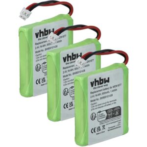 Vhbw - 3x Battery Replacement for GP0827, 5M702BMX, GP0748, GPHP70-R05, GP0747, GP0845, GP0735 for Wireless Landline Phone (600mAh, 2.4 v, NiMH) Vhbw - 3x Battery Replacement for GP0827, 5M702BMX, GP0748, GPHP70-R05, GP0747, GP0845, GP0735 for Wireless Landline Phone (600mAh, 2.4 v, NiMH)