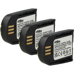 vhbw 3x Battery Replacement for Wireless Headset - Black vhbw 3x Battery Replacement for Wireless Headset - Black