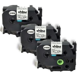 vhbw 3x Label Tape Cassette - Compatible with Brother P-Touch - Black on White vhbw 3x Label Tape Cassette - Compatible with Brother P-Touch - Black on White