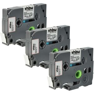 Vhbw - 3x Label Tape compatible with Brother pt D210, D210BK, D210VP, D215e, D202 Label Printer 4m x 12 mm, Black on White, Laminated Vhbw - 3x Label Tape compatible with Brother pt D210, D210BK, D210VP, D215e, D202 Label Printer 4m x 12 mm, Black on White, Laminated