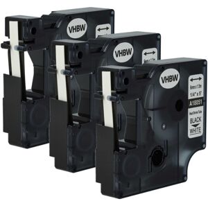Vhbw - 3x Label Tape compatible with Dymo RhinoPro 6000, 5000, 3000 Label Printer, Black on White, Heat Shrink Tape, 6 mm Vhbw - 3x Label Tape compatible with Dymo RhinoPro 6000, 5000, 3000 Label Printer, Black on White, Heat Shrink Tape, 6 mm