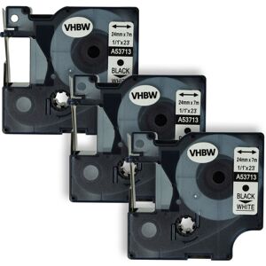 Vhbw - 3x Label Tape Replacement for Dymo D1, 53713 for Label Printer 7m x 24 mm, Black on White Vhbw - 3x Label Tape Replacement for Dymo D1, 53713 for Label Printer 7m x 24 mm, Black on White