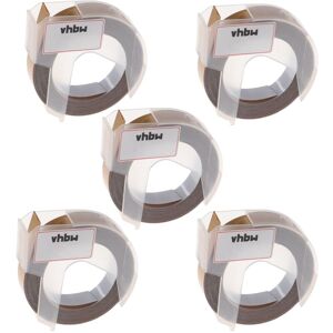Vhbw - 5x 3D Embossing Label Tape compatible with Dymo Mini, Office-Mate ii, Omega Label Printer 3m x 9 mm, White on Gold Vhbw - 5x 3D Embossing Label Tape compatible with Dymo Mini, Office-Mate ii, Omega Label Printer 3m x 9 mm, White on Gold