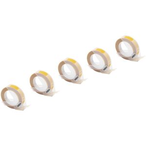 Vhbw - 5x 3D Embossing Label Tape compatible with Dymo Label Buddy 20008, Mini, Maxi 1755 Label Printer 3m x 9 mm, White on Yellow Vhbw - 5x 3D Embossing Label Tape compatible with Dymo Label Buddy 20008, Mini, Maxi 1755 Label Printer 3m x 9 mm, White on Yellow