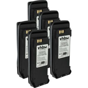 vhbw 5x Battery compatible with Motorola MOTOTRBO XPR 6380, XPR 6550, XPR 6500 Radio, Walkie-Talkie (2600 mAh, 7.4 V, Li-Ion) + Belt Clip vhbw 5x Battery compatible with Motorola MOTOTRBO XPR 6380, XPR 6550, XPR 6500 Radio, Walkie-Talkie (2600 mAh, 7.4 V, Li-Ion) + Belt Clip