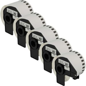 Vhbw - 5x Label Roll with Holder 62mm x 30.48m (1 Label) compatible with Brother pt QL-580 Label Maker - Premium, Removable Vhbw - 5x Label Roll with Holder 62mm x 30.48m (1 Label) compatible with Brother pt QL-580 Label Maker - Premium, Removable