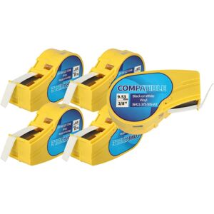 Vhbw - 5x Label Tape compatible with Brady M210, M210-LAB, M211 Label Printer 9.35 mm, Black on White, Vinyl Vhbw - 5x Label Tape compatible with Brady M210, M210-LAB, M211 Label Printer 9.35 mm, Black on White, Vinyl