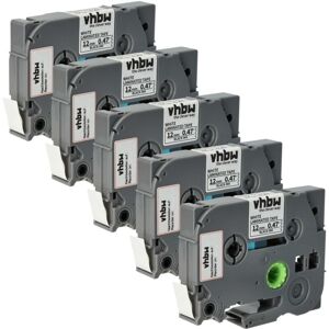 Vhbw - 5x Label Tape compatible with Brother st 1150, 1150DX, 5 Label Printer 4m x 12 mm, Black on White, Laminated Vhbw - 5x Label Tape compatible with Brother st 1150, 1150DX, 5 Label Printer 4m x 12 mm, Black on White, Laminated