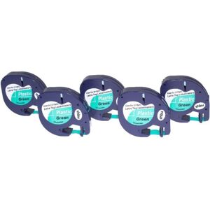 vhbw 5x Label Tape compatible with Dymo LetraTag XR Label Printer 4m x 12 mm, Black on Green vhbw 5x Label Tape compatible with Dymo LetraTag XR Label Printer 4m x 12 mm, Black on Green