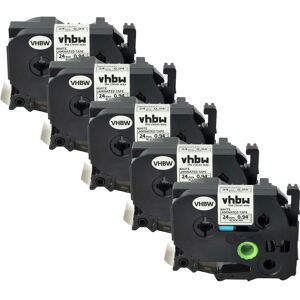 Vhbw - 5x Label Tape compatible with Brother P-Touch PT-P750WVP, PT-P900, PT-P900W, PT-P950NW Label Printer 8m x 24 mm, Black on White Vhbw - 5x Label Tape compatible with Brother P-Touch PT-P750WVP, PT-P900, PT-P900W, PT-P950NW Label Printer 8m x 24 mm, Black on White