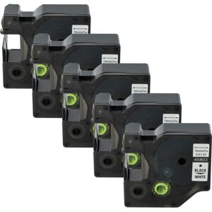 Vhbw - 5x Label Tape Replacement for Dymo 45803, D1, S0720830 for Label Printer 7m x 19 mm, Black on White Vhbw - 5x Label Tape Replacement for Dymo 45803, D1, S0720830 for Label Printer 7m x 19 mm, Black on White