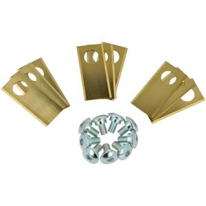 Vhbw - 9x Replacement Blade compatible with Worx Landroid M500 WG754E Cordless Lawnmower - Cutter Blades, Silver Gold, steel (titan coating) Vhbw - 9x Replacement Blade compatible with Worx Landroid M500 WG754E Cordless Lawnmower - Cutter Blades, Silver Gold, steel (titan coating)
