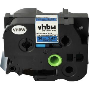 Vhbw - 1x Label Tape compatible with Brother pt 9700PC, 9800PCN, RL700S, E550W, 9500pc Label Printer 36 mm, Black on Blue, Extra Strong Vhbw - 1x Label Tape compatible with Brother pt 9700PC, 9800PCN, RL700S, E550W, 9500pc Label Printer 36 mm, Black on Blue, Extra Strong