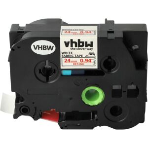 Vhbw - Label Tape compatible with Brother pt P750TDI, P700, P750, P750W, P900 Label Printer 3m x 24 mm, Red on White, Iron-On Vhbw - Label Tape compatible with Brother pt P750TDI, P700, P750, P750W, P900 Label Printer 3m x 24 mm, Red on White, Iron-On