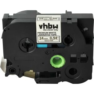 Vhbw - 1x Label Tape compatible with Brother pt PT-350, PT-550, PT-2500 pc, PT-2730 vp, PT-3600 Label Printer 24 mm, Gold on Premium White Vhbw - 1x Label Tape compatible with Brother pt PT-350, PT-550, PT-2500 pc, PT-2730 vp, PT-3600 Label Printer 24 mm, Gold on Premium White